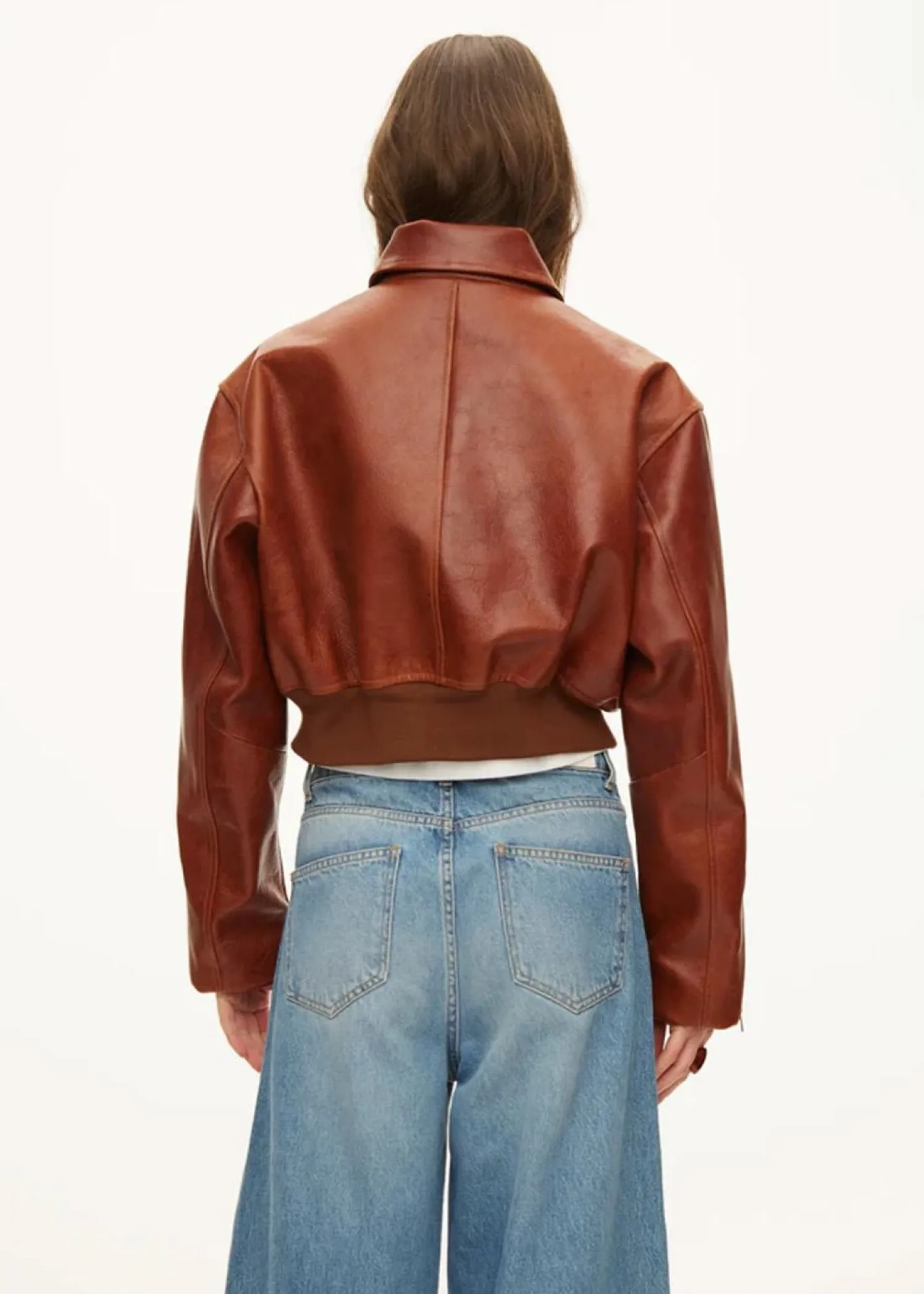 Oval Square Marilyn Leather Bomber