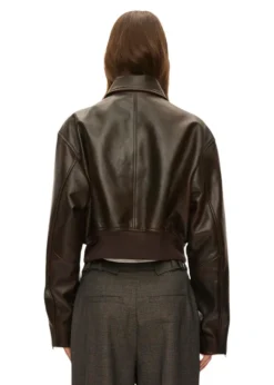 Oval Square Marilyn Leather Bomber