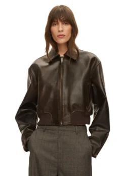 Oval Square Marilyn Leather Bomber