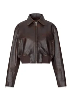 Oval Square Marilyn Leather Bomber
