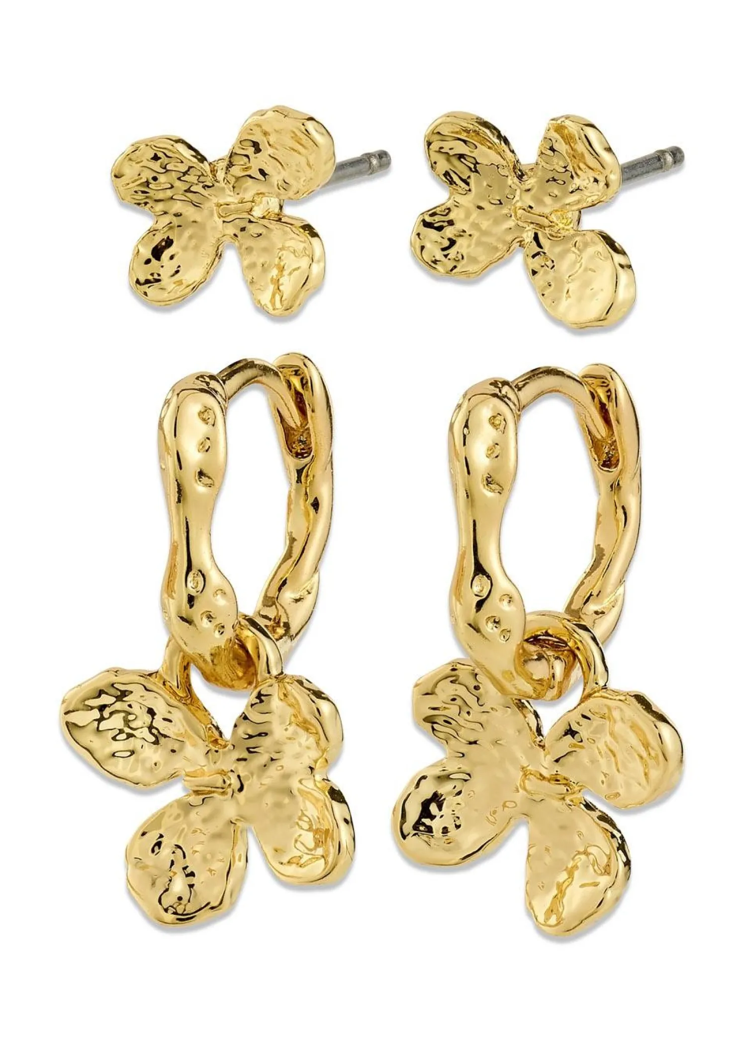 Pilgrim AJANI earrings 2-in-1 set, gold-plated