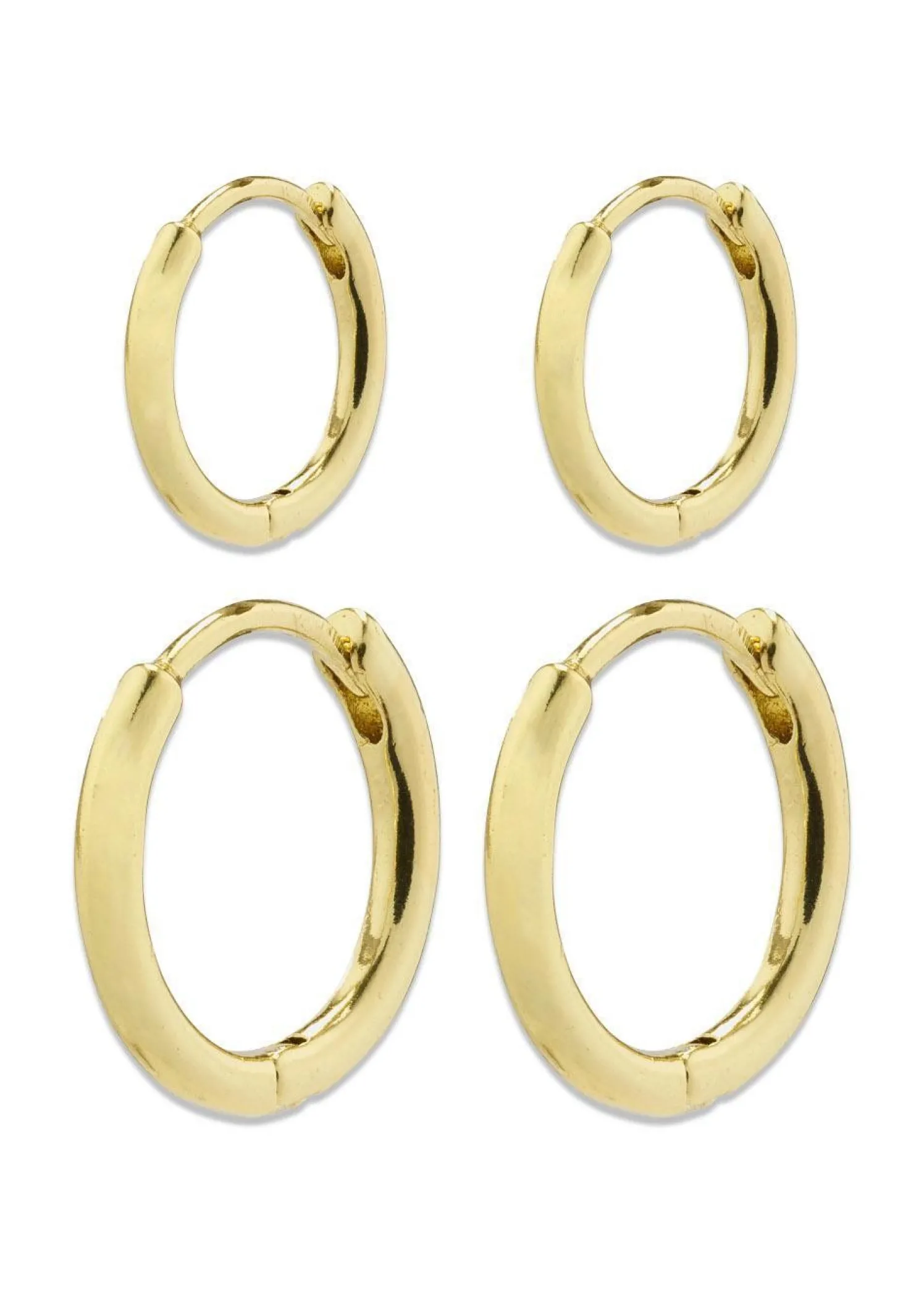 Pilgrim ARIELLA hoop earrings 2-in-1 set gold-plated