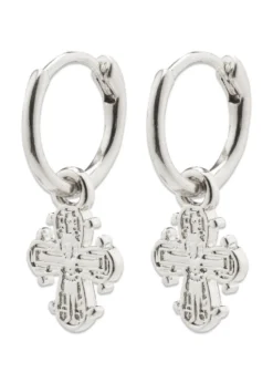 Pilgrim DAGMAR huggie hoop earrings silver-plated