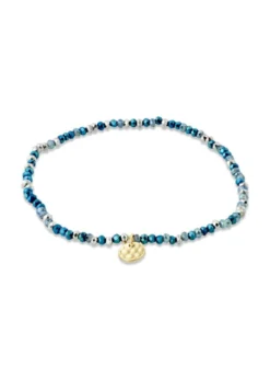 Pilgrim INDIE bracelet blue, gold-plated