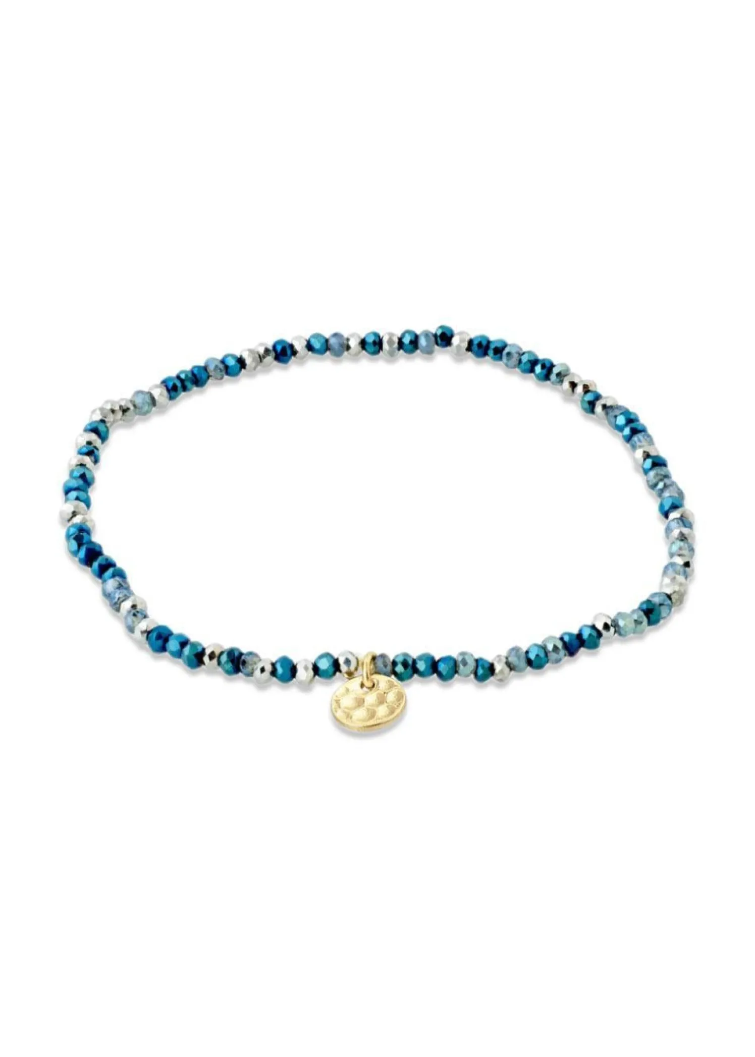 Pilgrim INDIE bracelet blue, gold-plated