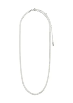 Pilgrim JOANNA flat snake chain necklace silver-plated
