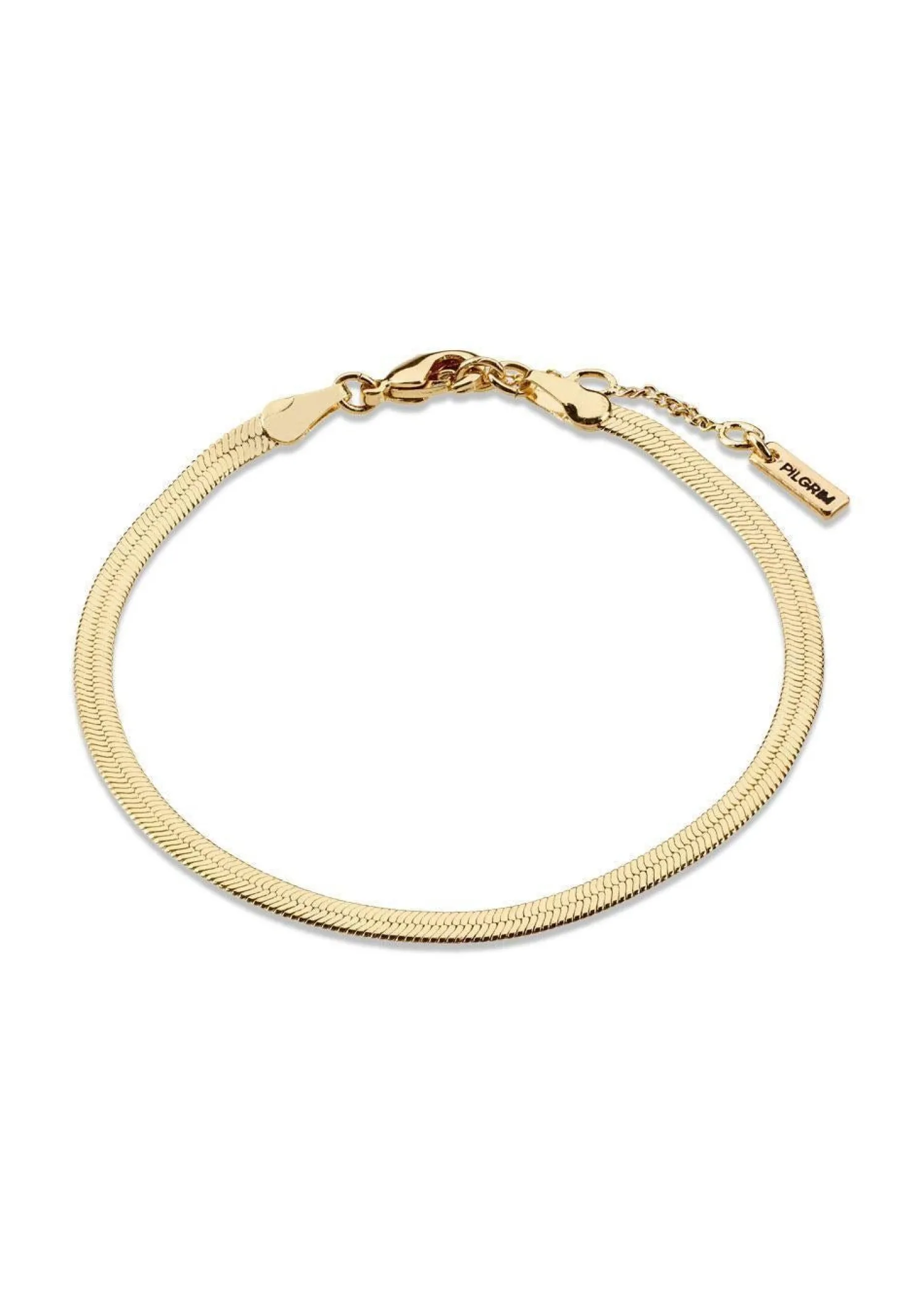 Pilgrim JOANNA flat snake chain bracelet gold-plated