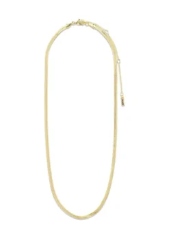 Pilgrim JOANNA flat snake chain necklace gold-plated