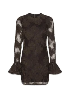 Rotate 3D FLOWER LS MINI DRESS