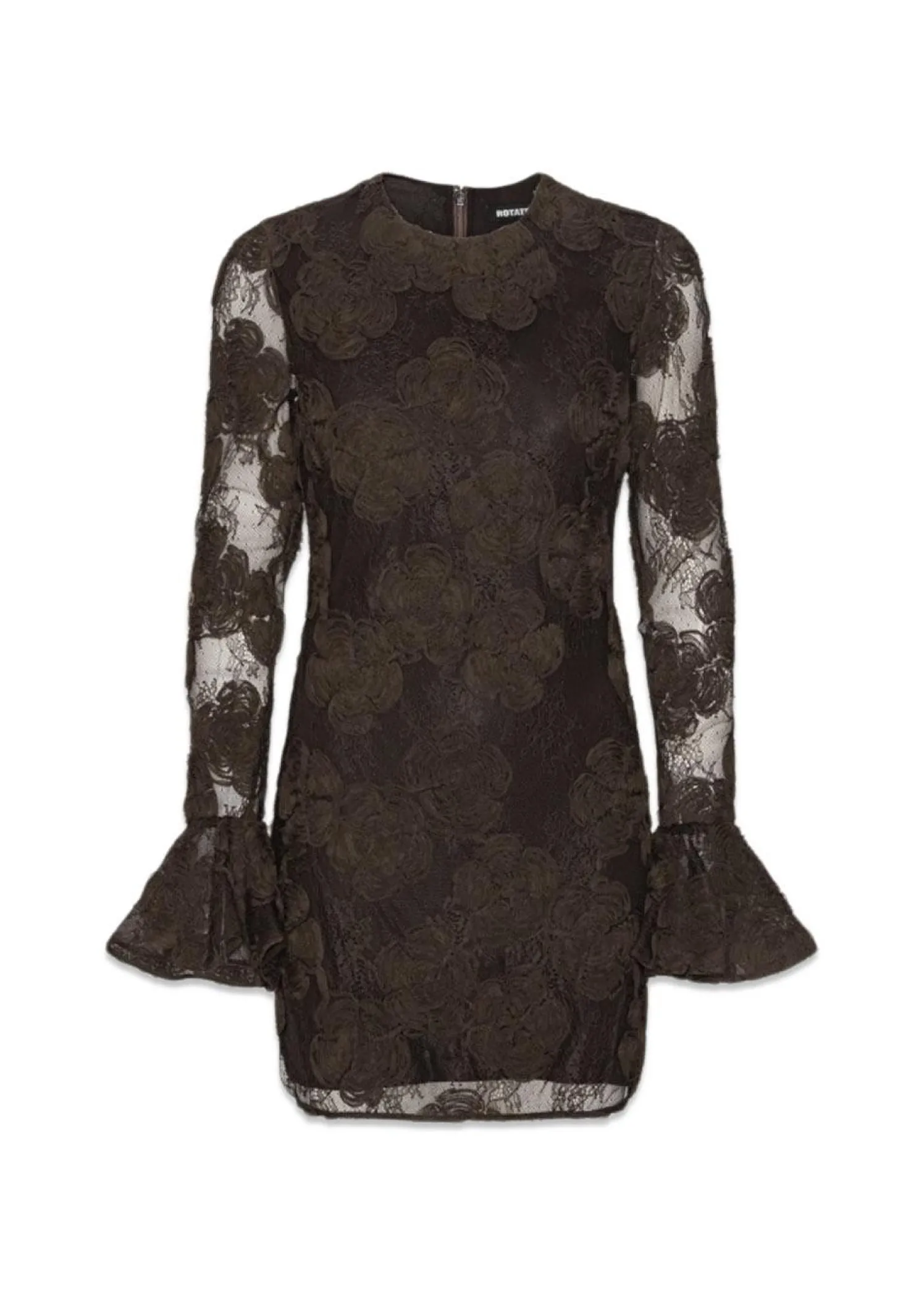 Rotate 3D FLOWER LS MINI DRESS
