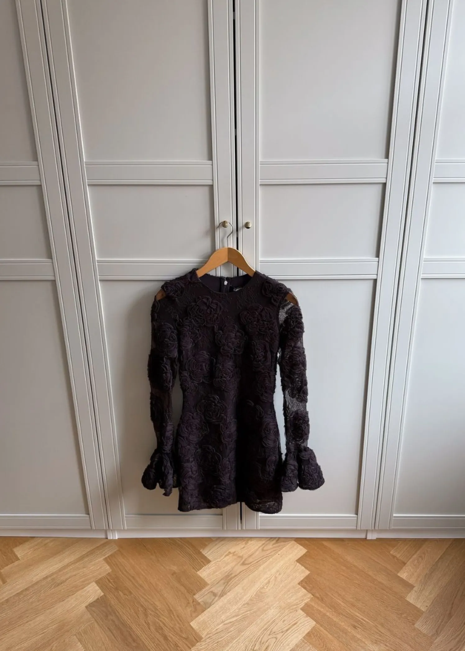Rotate 3D FLOWER LS MINI DRESS