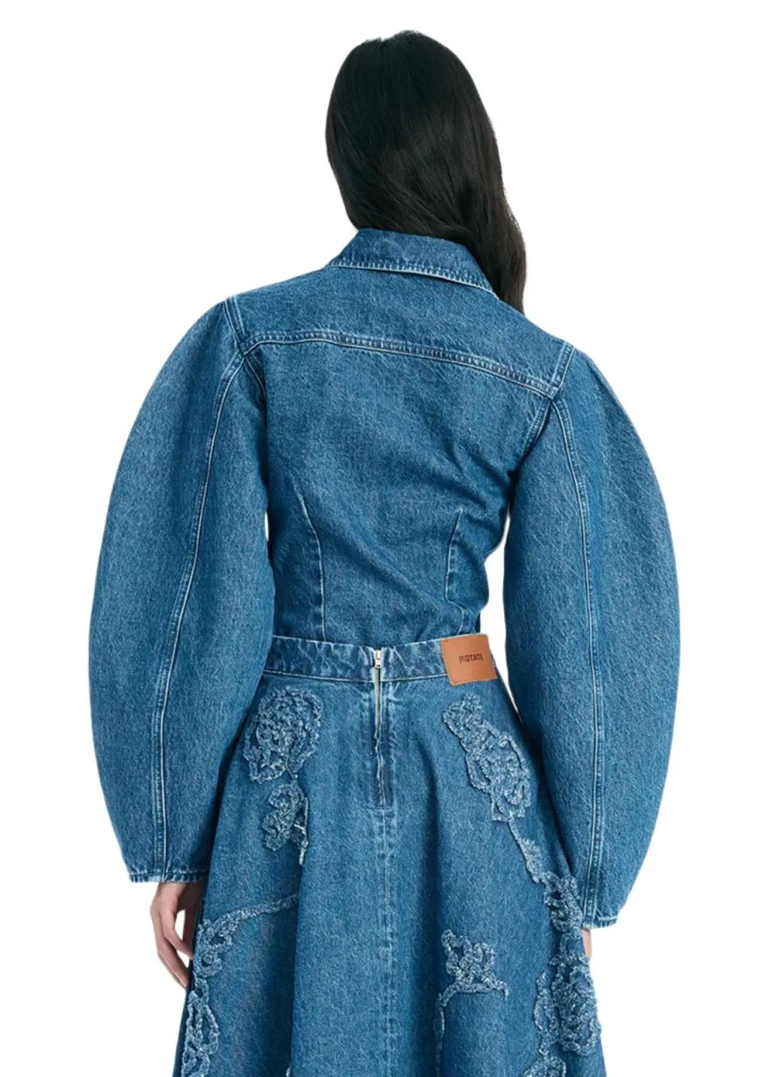 Rotate FITTED DENIM SHIRT