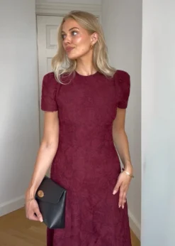 Rotate FLOWER MESH FLARED DRESS