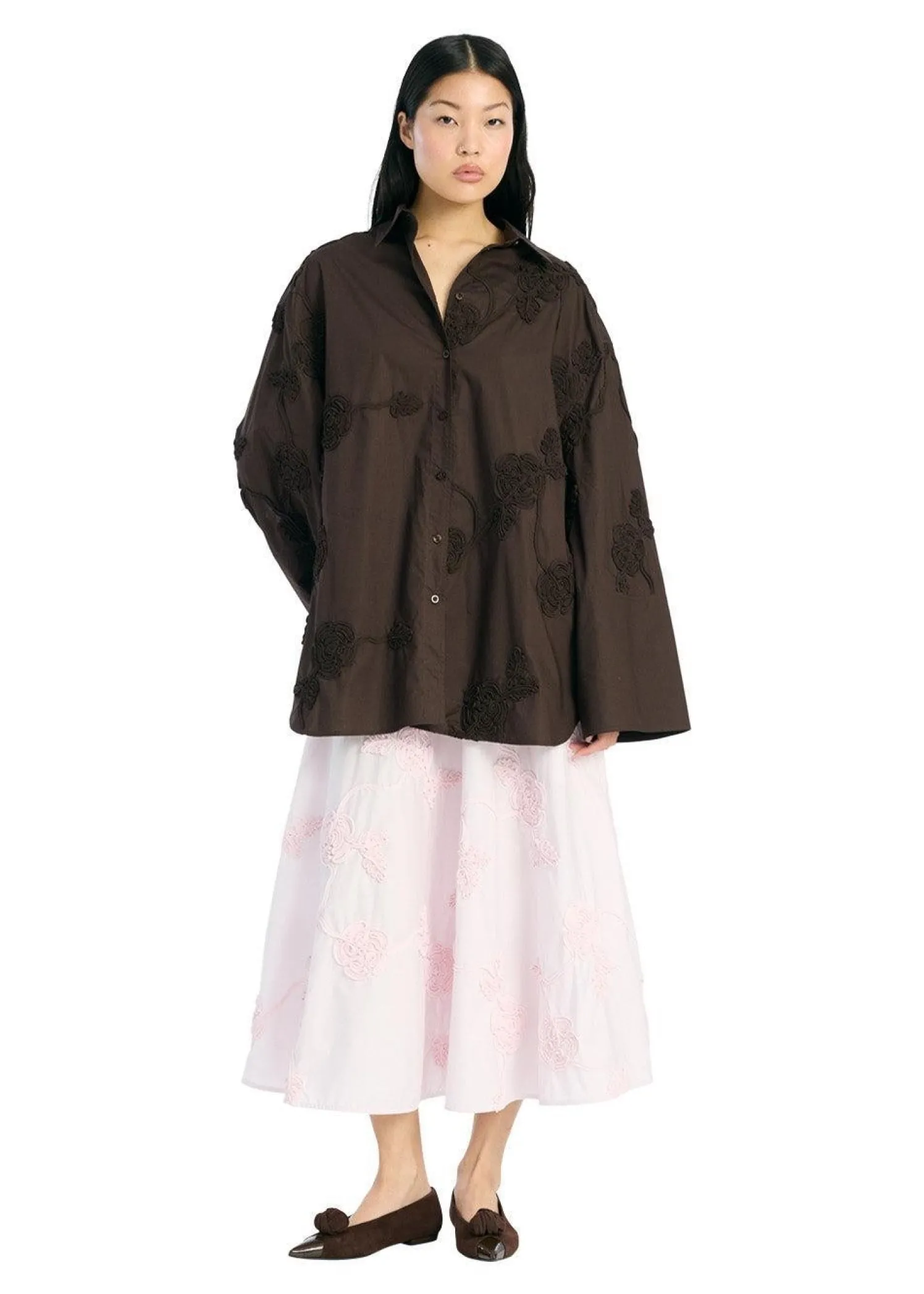 Rotate FLOWER OVERSIZED SHIRT