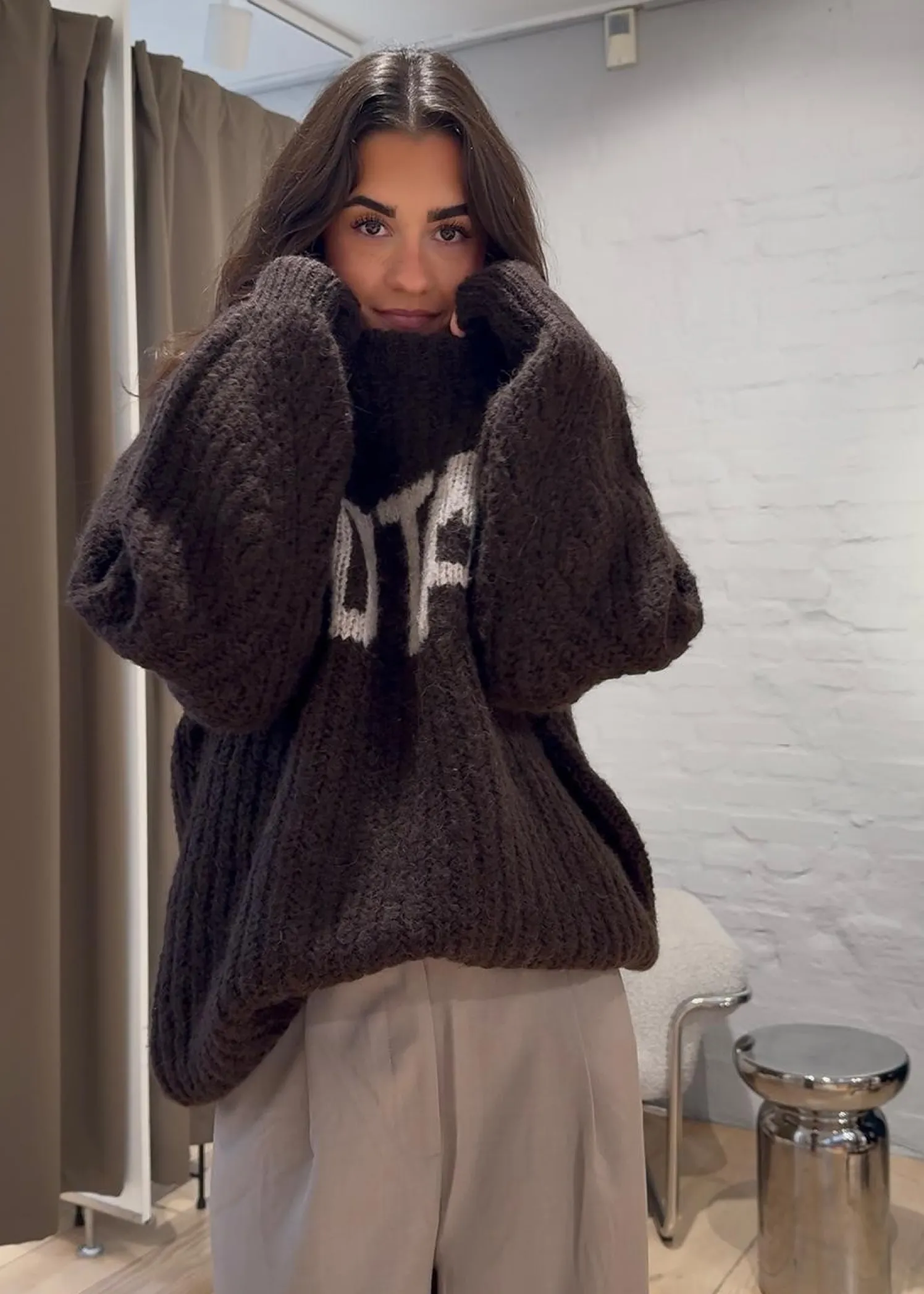 Rotate KNITTED LOGO SWEATER