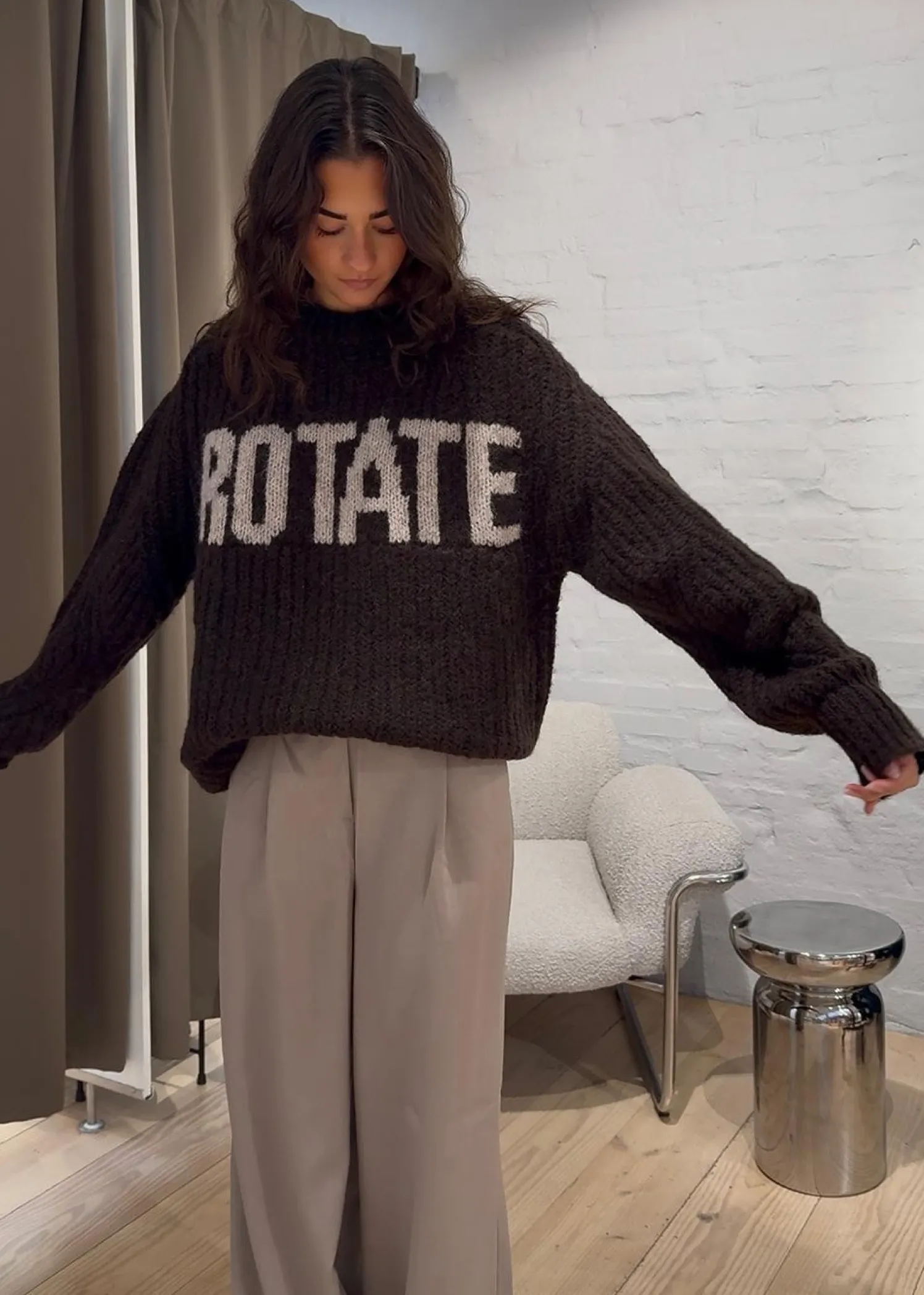 Rotate KNITTED LOGO SWEATER