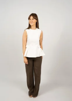 Rotate PEPLUM DENIM TOP