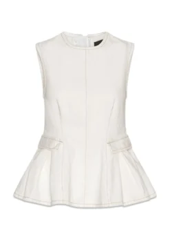Rotate PEPLUM DENIM TOP