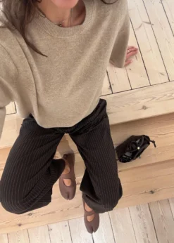 Rotate PINSTRIPE WIDE LEG PANTS