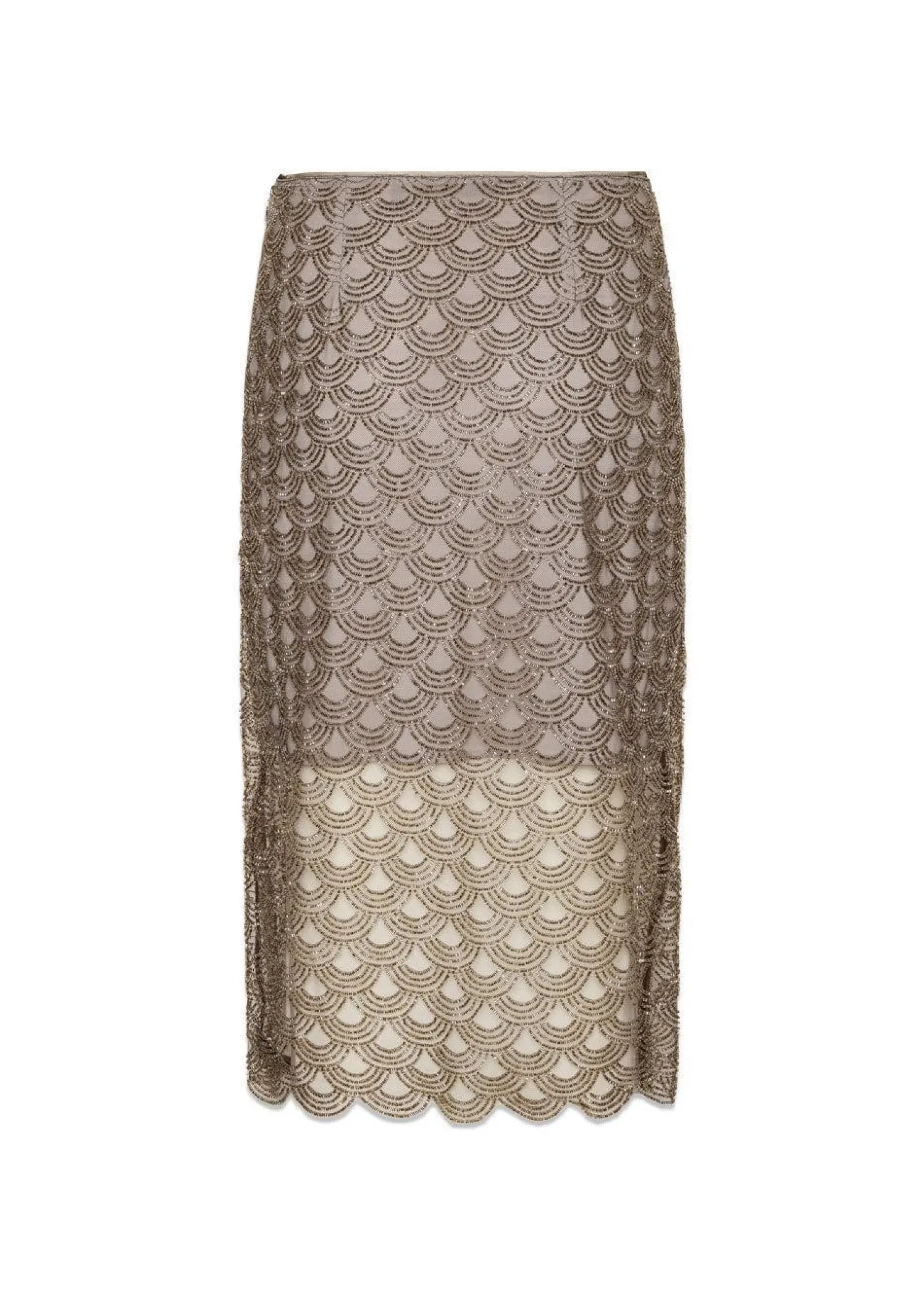 Rotate SCALLOP SEQUIN MIDI SKIRT