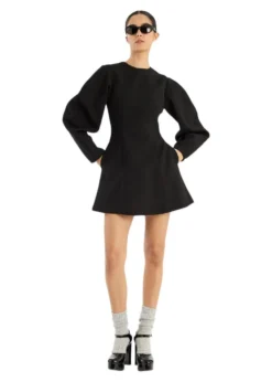 Rotate SUITING FLARED MINI DRESS