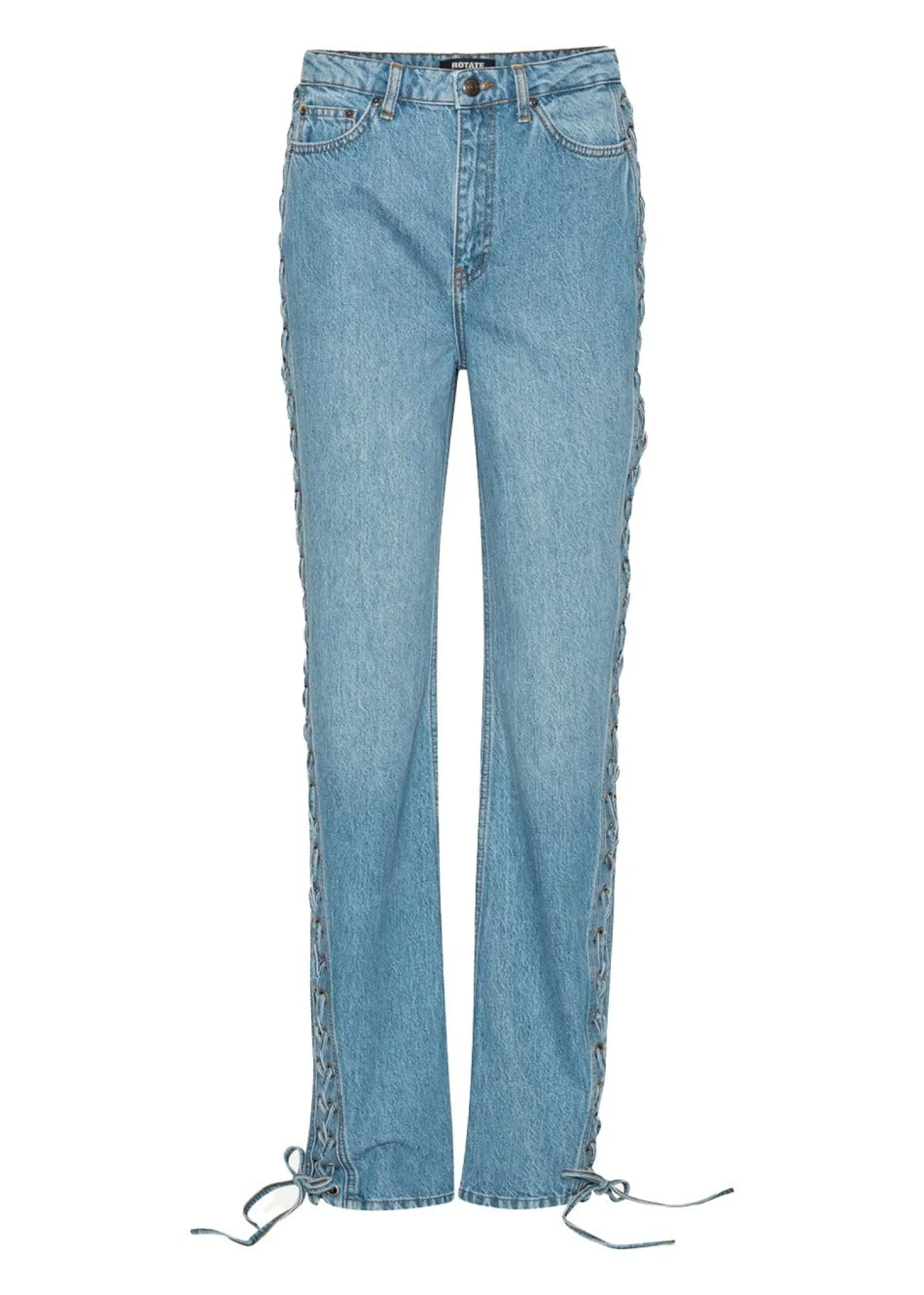 Rotate Twisted lacing jeans