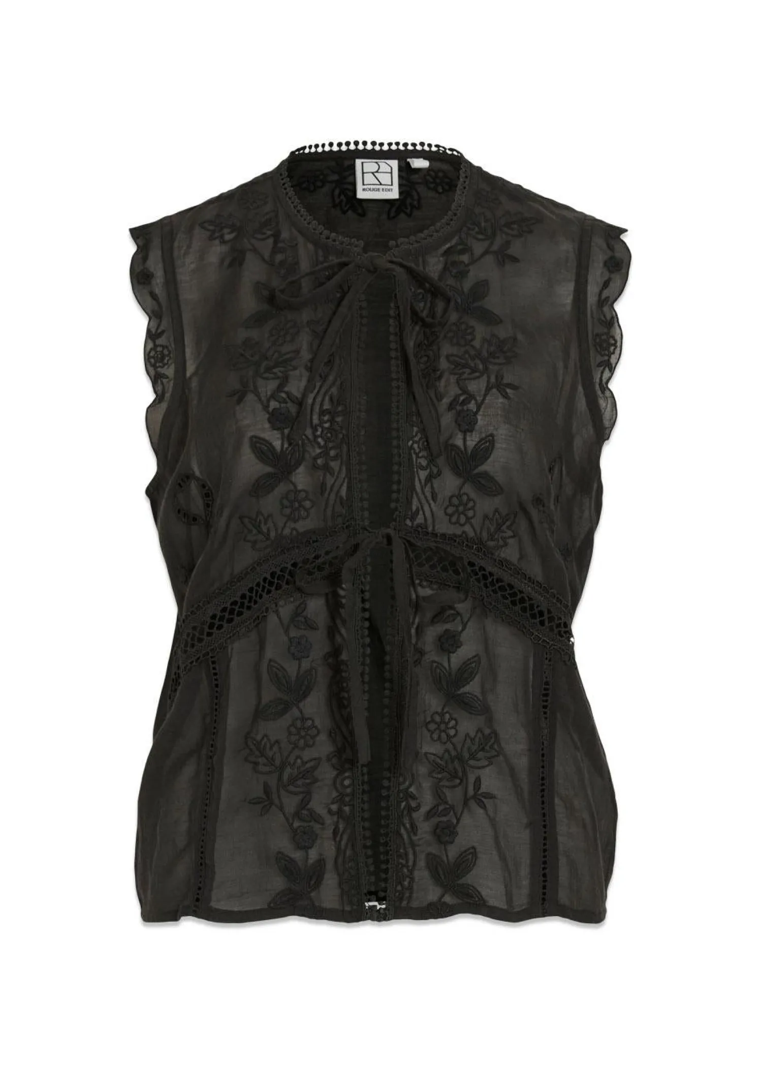 ROUGE EDIT ROUIVY S/L TIE NECK TOP
