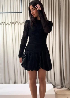 Stine Goya Balloon Long Sleeve Short Dress